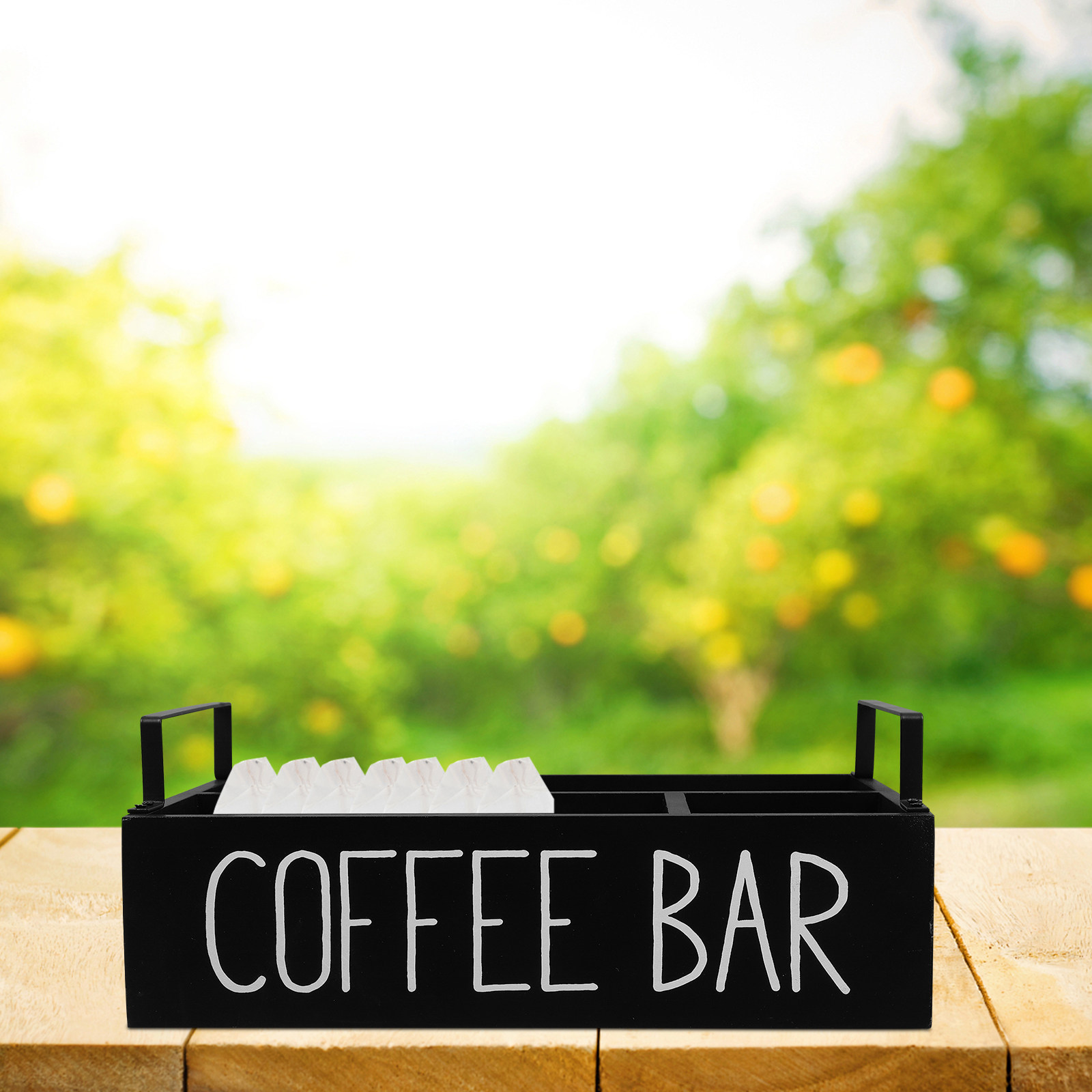 Wooden Tea Bag Organizer Multi - Coffee Tea Sugar recension och pris