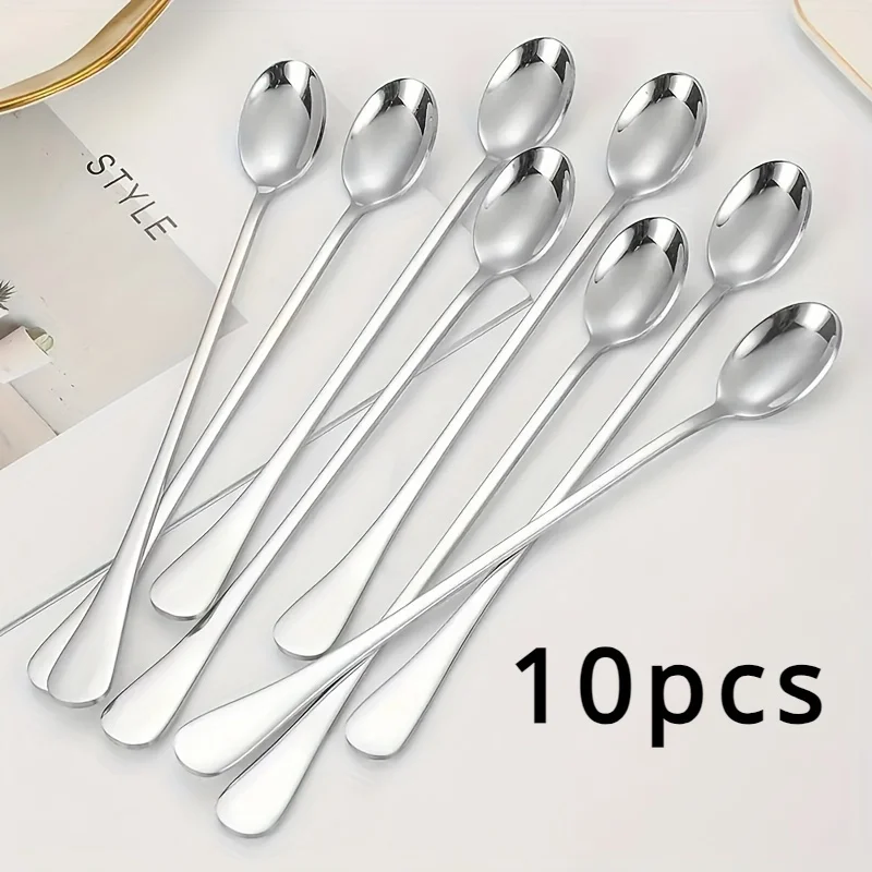 Stainless Steel 1/10pcs Long H - Coffee Tea And Sugar Set recension och pris