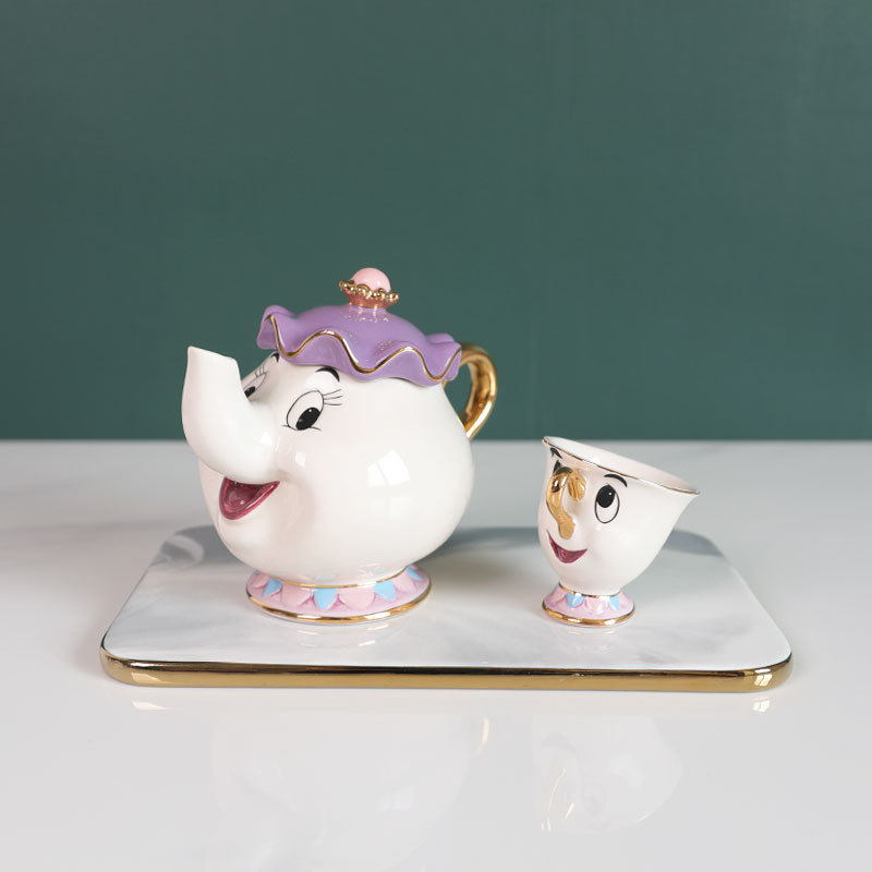 Hot Teapot Cartoon Beauty And  - Coffee Tea And Sugar Set recension och pris