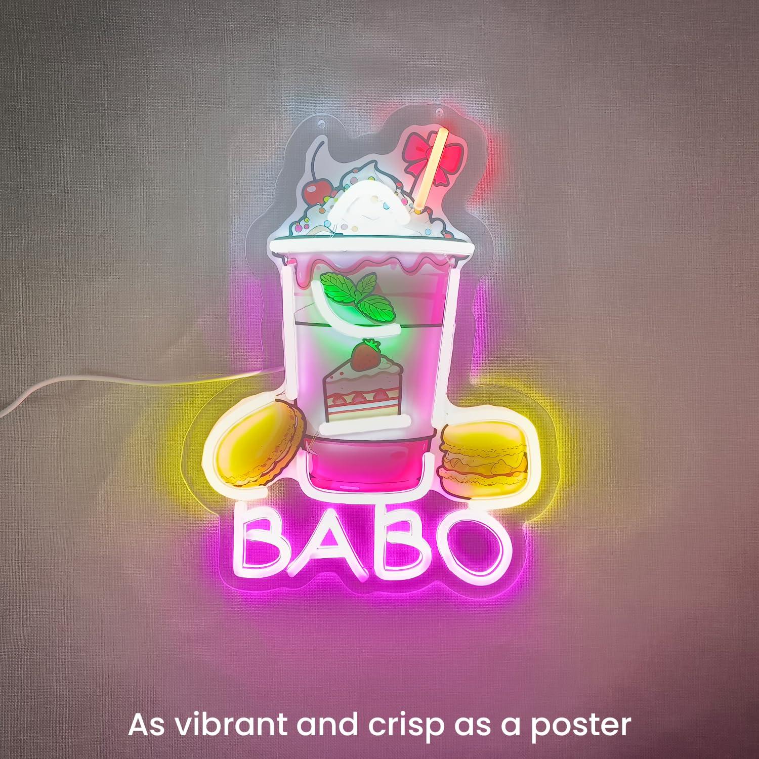 Boba Neon Sign Light Up Bubble - Coffee Tea & Jane recension och pris