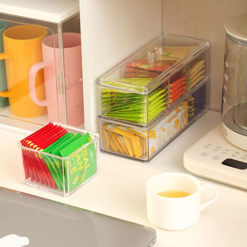 NEW Tea Bag Storage Box Drawer - Coffee Tea Sugar recension och pris