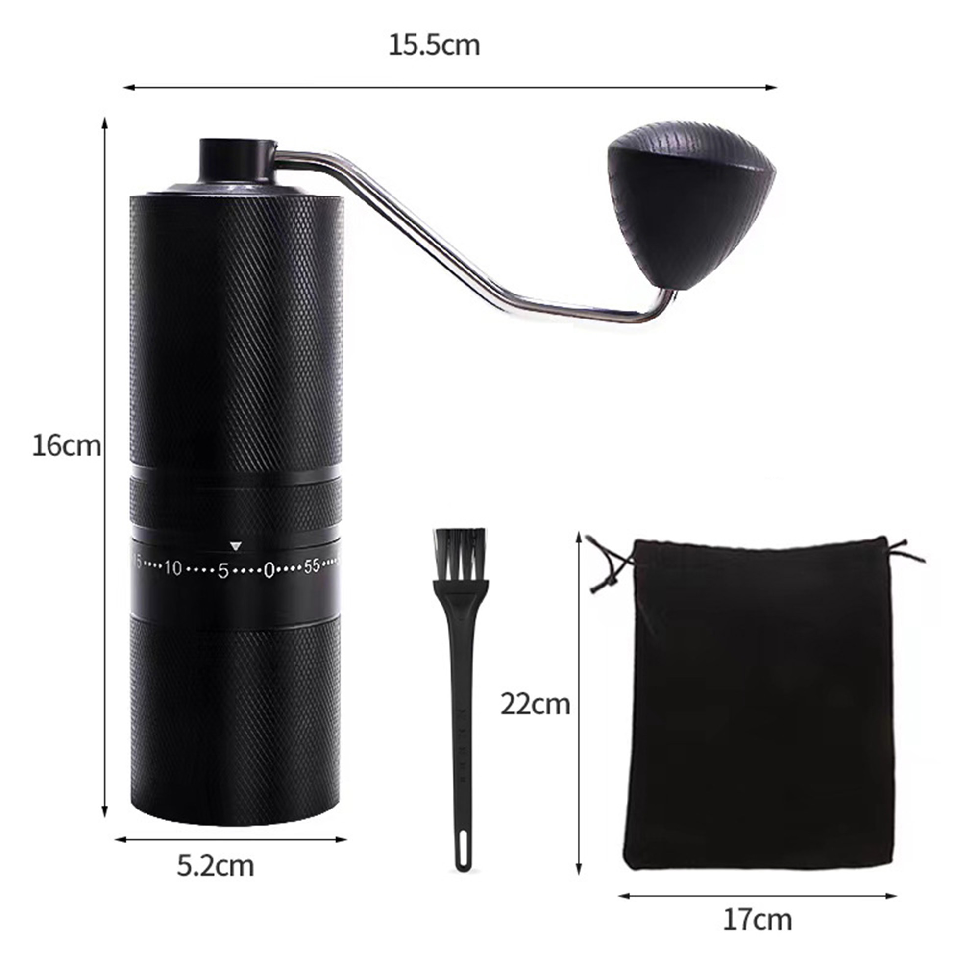 Portable Hand Coffee Bean Grin - Burr Hand Grinder recension och pris