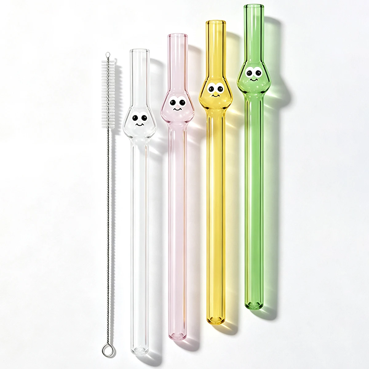 4pcs Wide 12mm Glass Straw Set - Coffee Tea And Sugar Set recension och pris